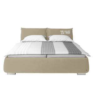 Gestoffeerd bed Soft Pillow geweven stof - Ecrú - 160 x 200cm - Zonder matras - Zonder matras