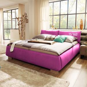 Polsterbett Soft Pillow Webstoff - Pink - 180 x 200cm - Tonnentaschenfederkernmatratze - H2