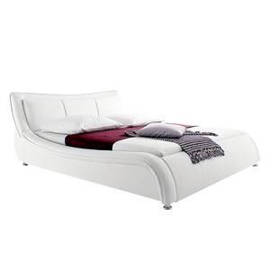 Gestoffeerd bed Soma kunstleer - Wit - 180 x 200cm