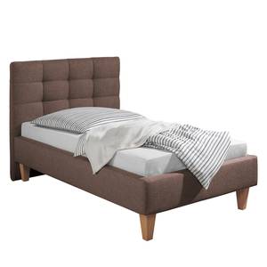 Lit capitonné Stensborg Marron - 100 x 200cm - Sans sommier & matelas