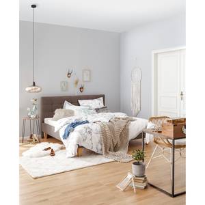 Lit capitonné Stensborg Marron - 160 x 200cm - Sans sommier & matelas