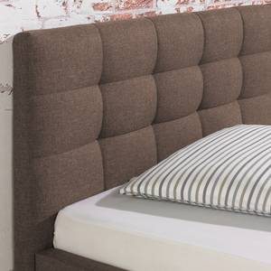 Lit capitonné Stensborg Marron - 140 x 200cm - Sans sommier & matelas