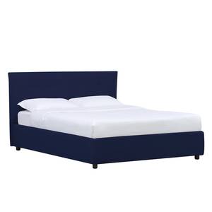 Gestoffeerd bed Tiberio (incl. opbergruimte- - Stof Valona: Donkerblauw - 90 x 200cm