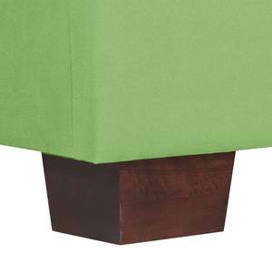 Gestoffeerd bed Tilia I geweven stof - Stof Floreana: Groen - 140 x 200cm - Hoekig