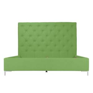 Gestoffeerd bed Tilia I geweven stof - Stof Floreana: Groen - 140 x 200cm - T-vorm
