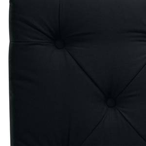 Lit rembourré Tilia I Tissu - Tissu Floreana : Noir - 160 x 200cm - Forme en T