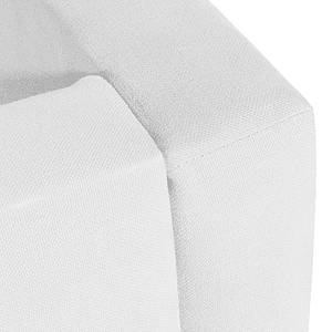 Lit rembourré Tilia I Tissu - Tissu Floreana : Blanc - 160 x 200cm - Forme en T