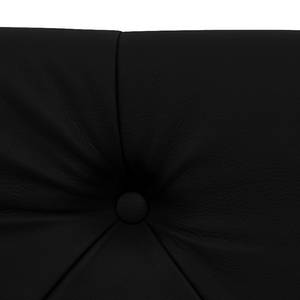 Lit rembourré Tilia II Cuir véritable - Cuir Arik : Noir - 180 x 200cm - Cylindre