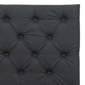 Lit rembourré Tilia II Imitation cuir - Cuir synthétique Dag : Anthracite - 140 x 200cm - Forme en T