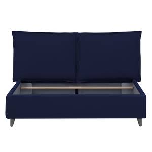 Gestoffeerd bed Versa I Stof Valona: Donkerblauw - 140 x 200cm - 1 opbergruimte - Grijs