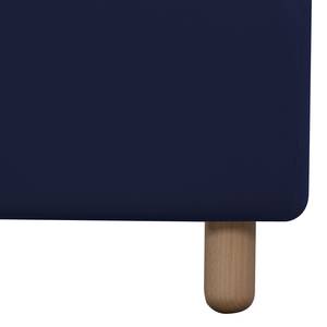 Gestoffeerd bed Versa I Stof Valona: Donkerblauw - 140 x 200cm - 1 opbergruimte - Lichtbruin
