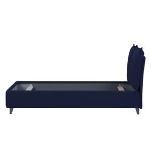 Gestoffeerd bed Versa I Stof Valona: Donkerblauw - 140 x 200cm - Geen opbergruimte - Grijs