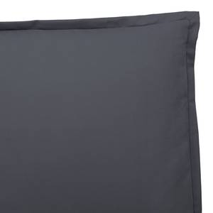 Polsterbett Versa I Stoff Valona: Grau - 140 x 200cm - 1 Bettkasten - Hellbraun