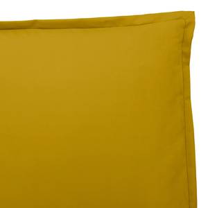 Lit rembourré Versa I Tissu Valona : Jaune moutarde - 140 x 200cm - 1 tiroir de lit - Gris