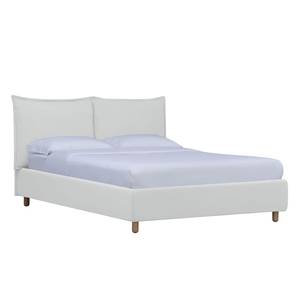 Gestoffeerd bed Versa I Stof Valona: Crèmekleurig - 160 x 200cm - Geen opbergruimte - Lichtbruin