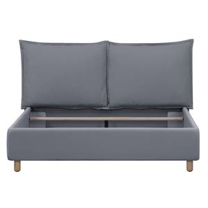 Polsterbett Versa I Stoff Valona: Silber - 160 x 200cm - 1 Bettkasten - Hellbraun