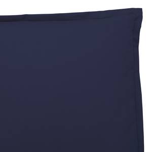 Gestoffeerd bed Versa I Stof Valona: Donkerblauw - 180 x 200cm - Geen opbergruimte - Lichtbruin