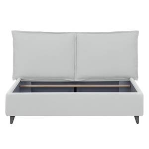 Gestoffeerd bed Versa I Stof Valona: Crèmekleurig - 90 x 200cm - 1 opbergruimte - Grijs