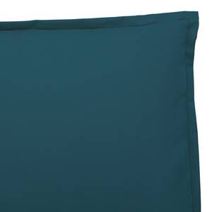 Lit rembourré Versa I Tissu Valona : Bleu pétrole - 90 x 200cm - 1 tiroir de lit - Marron clair