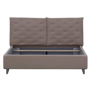 Polsterbett Versa II Stoff Valona: Beige - 140 x 200cm - Kein Bettkasten - Grau