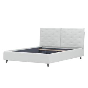 Gestoffeerd bed Versa II Stof Valona: Crèmekleurig - 140 x 200cm - Geen opbergruimte - Grijs