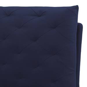 Gestoffeerd bed Versa II Stof Valona: Donkerblauw - 140 x 200cm - 1 opbergruimte - Lichtbruin