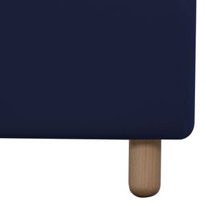 Gestoffeerd bed Versa II Stof Valona: Donkerblauw - 140 x 200cm - 1 opbergruimte - Lichtbruin