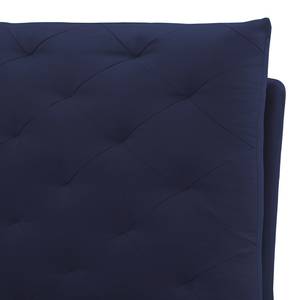 Gestoffeerd bed Versa II Stof Valona: Donkerblauw - 140 x 200cm - Geen opbergruimte - Lichtbruin
