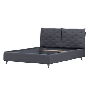 Gestoffeerd bed Versa II Stof Valona: Grijs - 140 x 200cm - Geen opbergruimte - Grijs