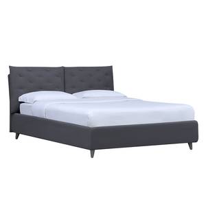 Gestoffeerd bed Versa II Stof Valona: Grijs - 140 x 200cm - Geen opbergruimte - Grijs