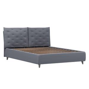 Gestoffeerd bed Versa II Stof Valona: Zilverkleurig - 140 x 200cm - 1 opbergruimte - Grijs