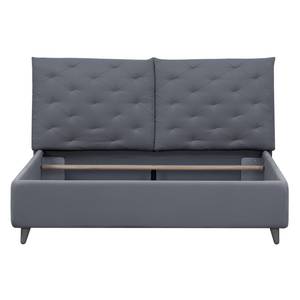 Polsterbett Versa II Stoff Valona: Silber - 140 x 200cm - Kein Bettkasten - Grau