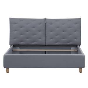 Polsterbett Versa II Stoff Valona: Silber - 140 x 200cm - Kein Bettkasten - Hellbraun