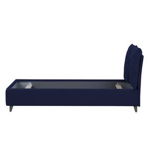 Gestoffeerd bed Versa II Stof Valona: Donkerblauw - 160 x 200cm - Geen opbergruimte - Grijs