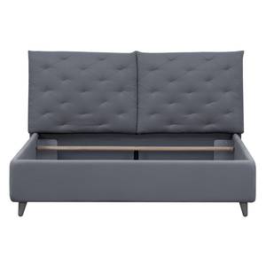 Polsterbett Versa II Stoff Valona: Silber - 160 x 200cm - 1 Bettkasten - Grau