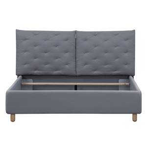 Polsterbett Versa II Stoff Valona: Silber - 160 x 200cm - 1 Bettkasten - Hellbraun