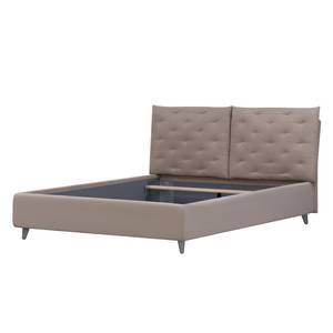 Gestoffeerd bed Versa II Stof Valona: Beige - 180 x 200cm - Geen opbergruimte - Grijs