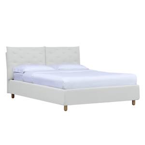 Polsterbett Versa II Stoff Valona: Creme - 90 x 200cm - Kein Bettkasten - Hellbraun