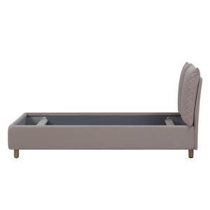 Gestoffeerd bed Versa III Stof Valona: Beige - 140 x 200cm - Geen opbergruimte