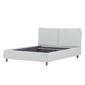 Gestoffeerd bed Versa III Stof Valona: Crèmekleurig - 140 x 200cm - Geen opbergruimte