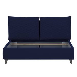 Gestoffeerd bed Versa III Stof Valona: Donkerblauw - 140 x 200cm - Geen opbergruimte - Grijs