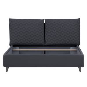 Polsterbett Versa III Stoff Valona: Grau - 140 x 200cm - Kein Bettkasten - Grau