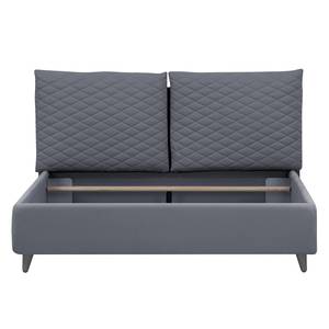 Polsterbett Versa III Stoff Valona: Silber - 140 x 200cm - 1 Bettkasten - Grau