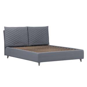 Gestoffeerd bed Versa III Stof Valona: Zilverkleurig - 140 x 200cm - 1 opbergruimte - Grijs