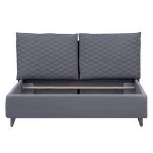 Polsterbett Versa III Stoff Valona: Silber - 140 x 200cm - Kein Bettkasten - Grau