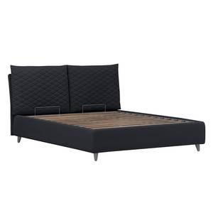 Gestoffeerd bed Versa III Stof Valona: Antraciet - 160 x 200cm - 1 opbergruimte - Grijs