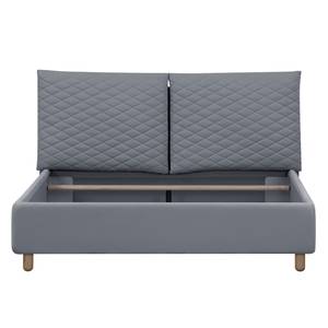 Polsterbett Versa III Stoff Valona: Silber - 160 x 200cm - 1 Bettkasten