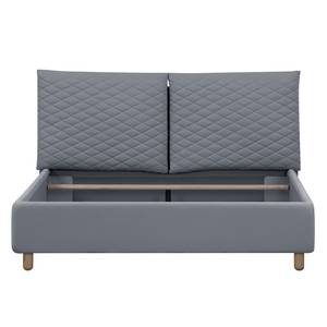 Polsterbett Versa III Stoff Valona: Silber - 160 x 200cm - Kein Bettkasten