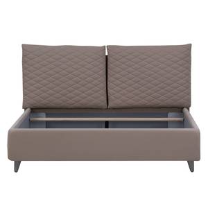 Gestoffeerd bed Versa III Stof Valona: Beige - 90 x 200cm - Geen opbergruimte - Grijs