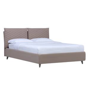 Polsterbett Versa III Stoff Valona: Beige - 90 x 200cm - 1 Bettkasten - Grau